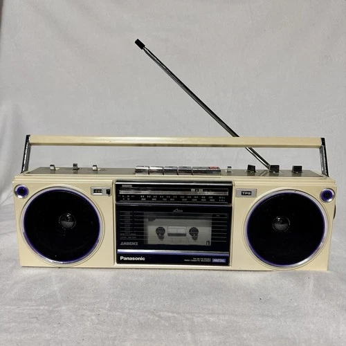 Vtg Panasonic RX-F20 Portable Stereo AM FM Radio Cassette Recorder Cable Works