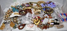 4 Pounds Vintage to Modern Costume Mystery Jewelry Estate Craft Lot earrings etc