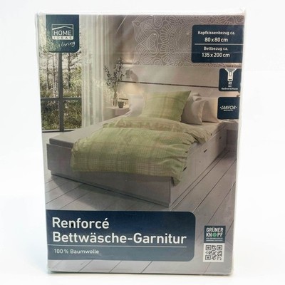 Home Ideas Living Renforce Bettwäsche-Garnitur, Kissenbezug 80 x 80cm,