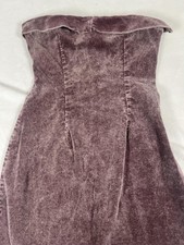 Fashion Nova Dress Womens Small Brown Always In Style Corduroy Midi Strapless