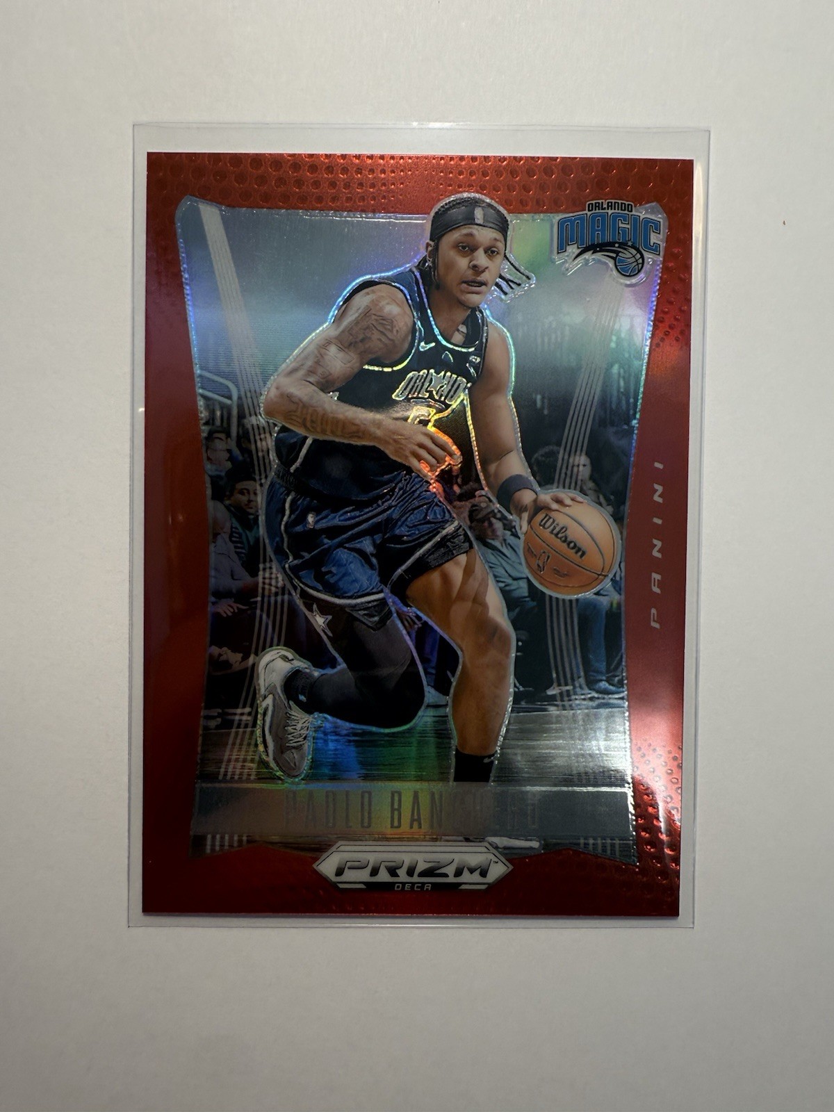 2023-24 Panini Prizm Deca Paolo Banchero Prizms Red /199 #264 Orlando Magic