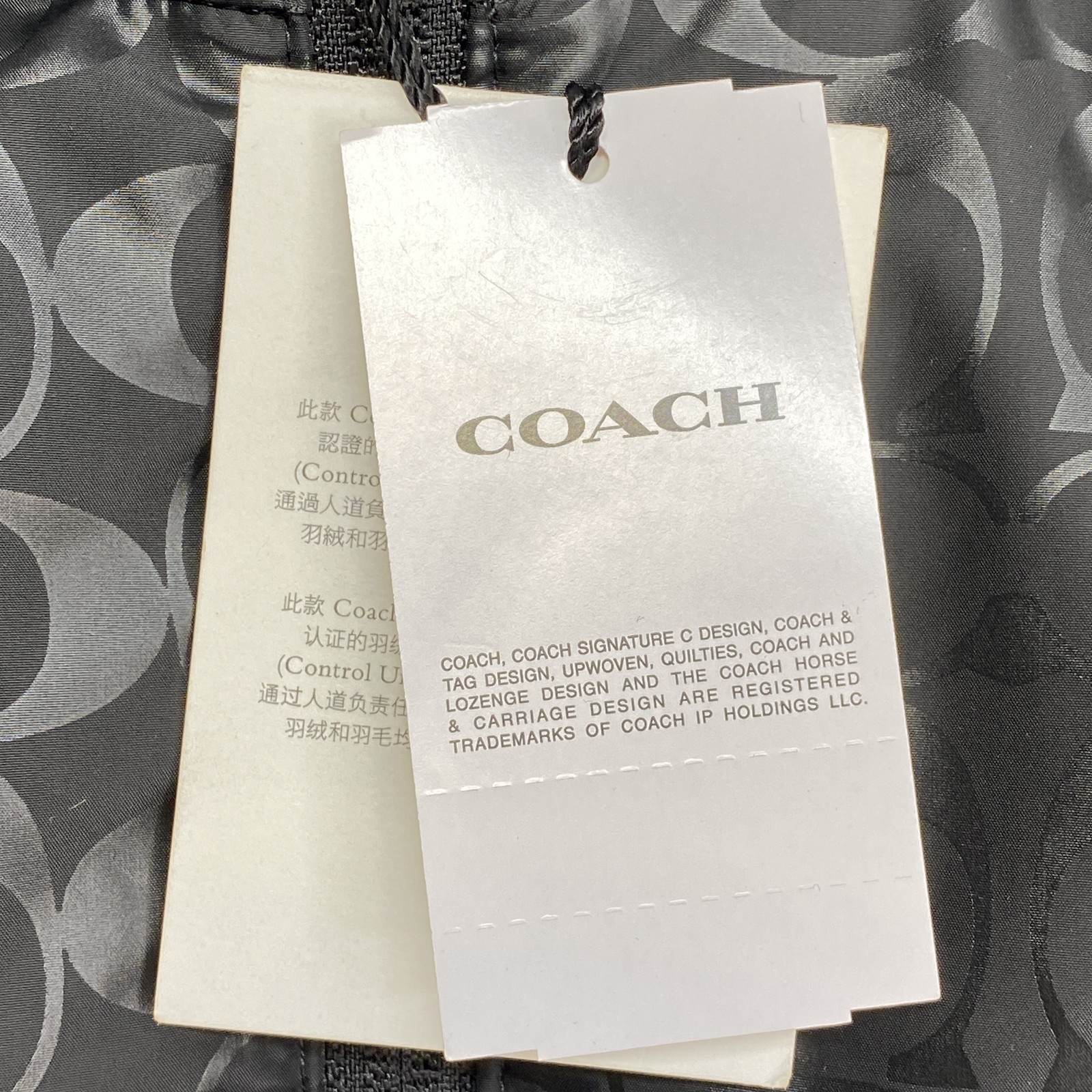 Coach Mens Jacket Black Size XS Lightweight Down Full Zip Recycled Polyester thumbnail 10