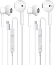 2 Pack Headphones USB C Wired for Iphone 17/17 Pro Max/17 Pro/16/15,Earphones in