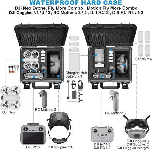Custodia rigida impermeabile per drone DJI Neo,Dji Neo Motion Fly More Combo,Dj - Foto 18 di 24