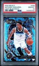 2024 PANINI SELECT LIGHT BLUE DISCO #248 ANTHONY EDWARDS 45/99 PSA 10