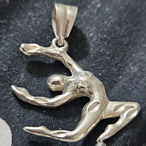 Sterling Silver 925 Jumping Dancer Ballerina Pendant 🔥