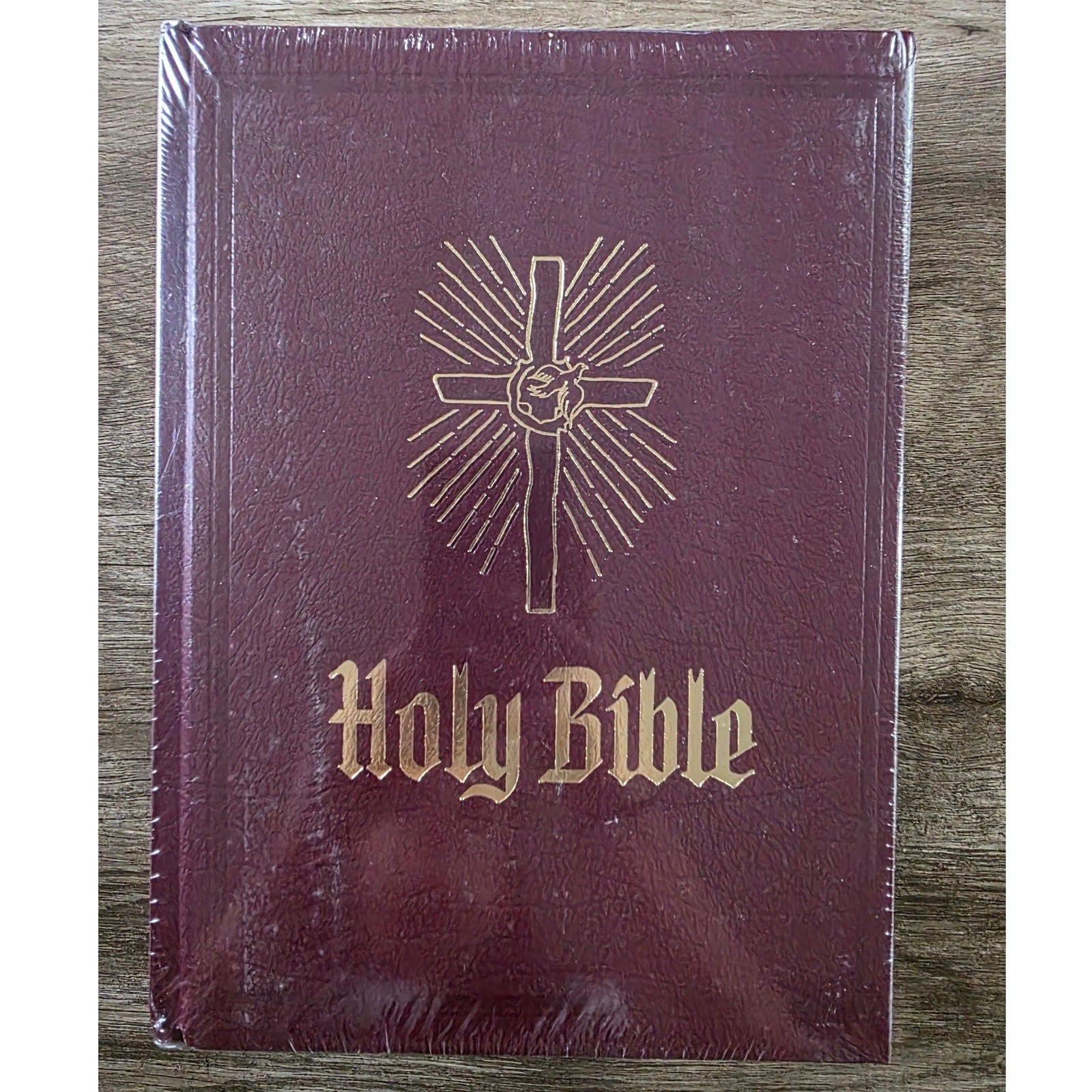 Heirloom Family Bible Catholic Edition Burgundy Gold Gilt New Sealed Hardcover
