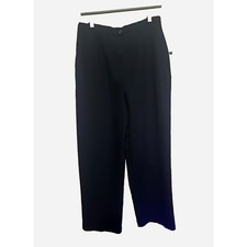 NWT Vtg Villager Black Straight Leg Formal Career Pants Womans Size 12 Short