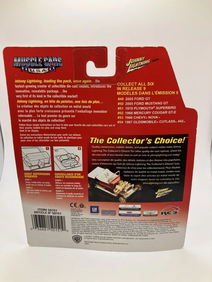 Plymouth Superbird Johnny Lightning 1970 Muscle Cars EE. UU. 1:64 diecast Foto 2 de 4