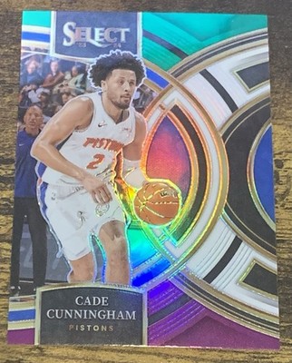 Cade Cunningham - 2023-24 Select Premier Level GREEN WHITE PURPLE PRIZM - #175