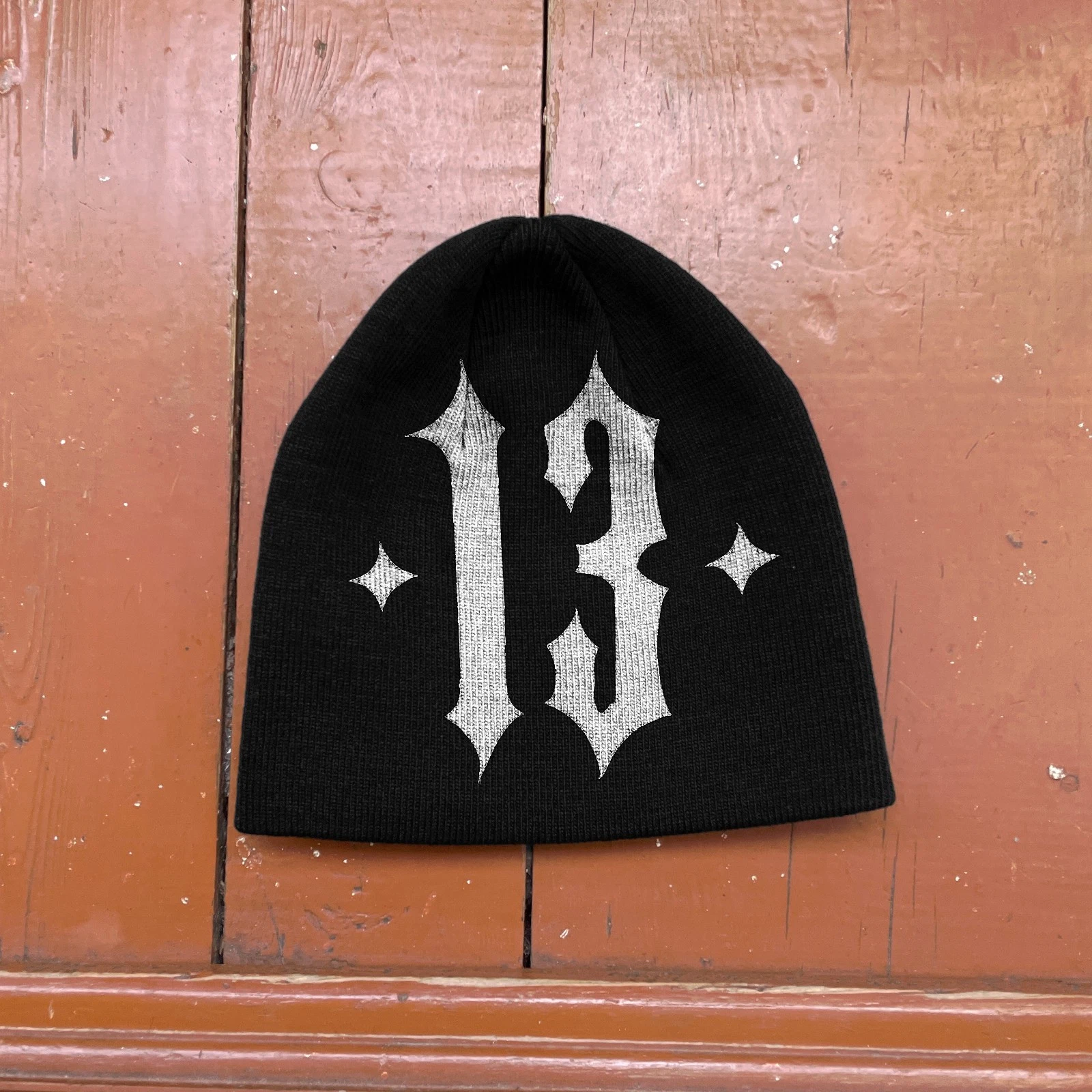 Lucky 13 Beanie Hat – Gothic Number 13 Dark Grunge Streetwear Black Beanie
Opens in a new window or 