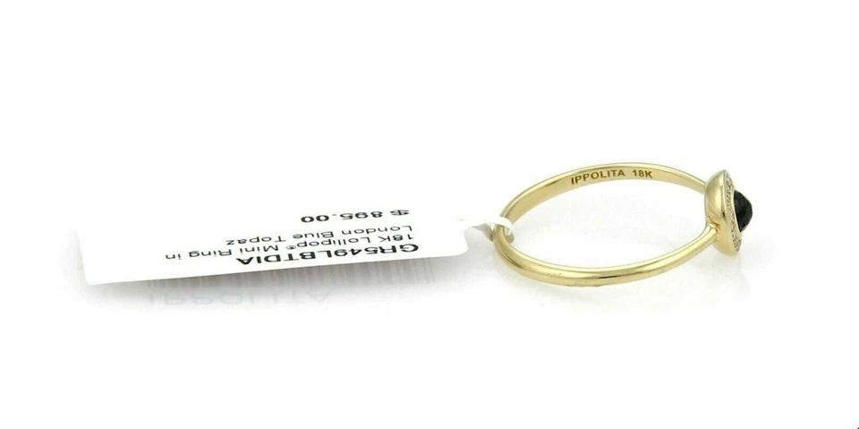 Mini anillo Ippolita Lollipop London topacio azul y diamantes oro 18k - talla 7 Foto 2 de 4