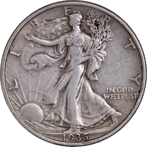 1935 50c Walking Liberty Half Dollar ~ XF