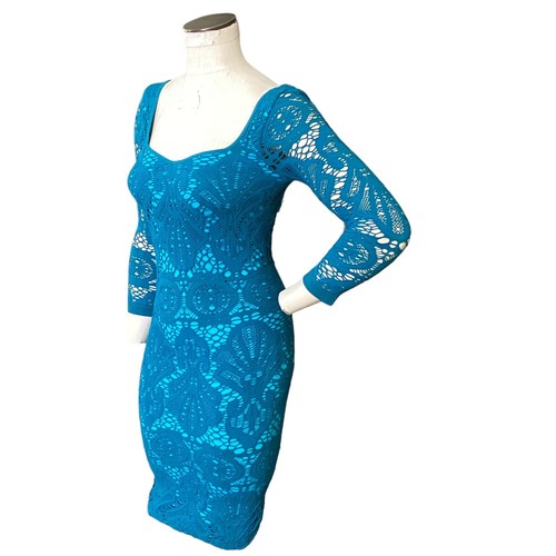 Free People Intimately Bodycon Lace Dress NWT Sz M/L Teal "Deep Ocean" 173K - Picture 5 of 8