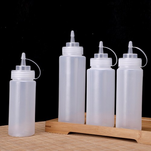 Kitchen Plastic Squeeze Bottle Dispenser for Sauce Vinegar Oil Ketchup