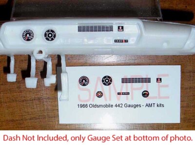 1966 OLDSMOBILE 442 GAUGE FACES for 1/25 scale AMT kits PLEASE READ DESCRIPTION