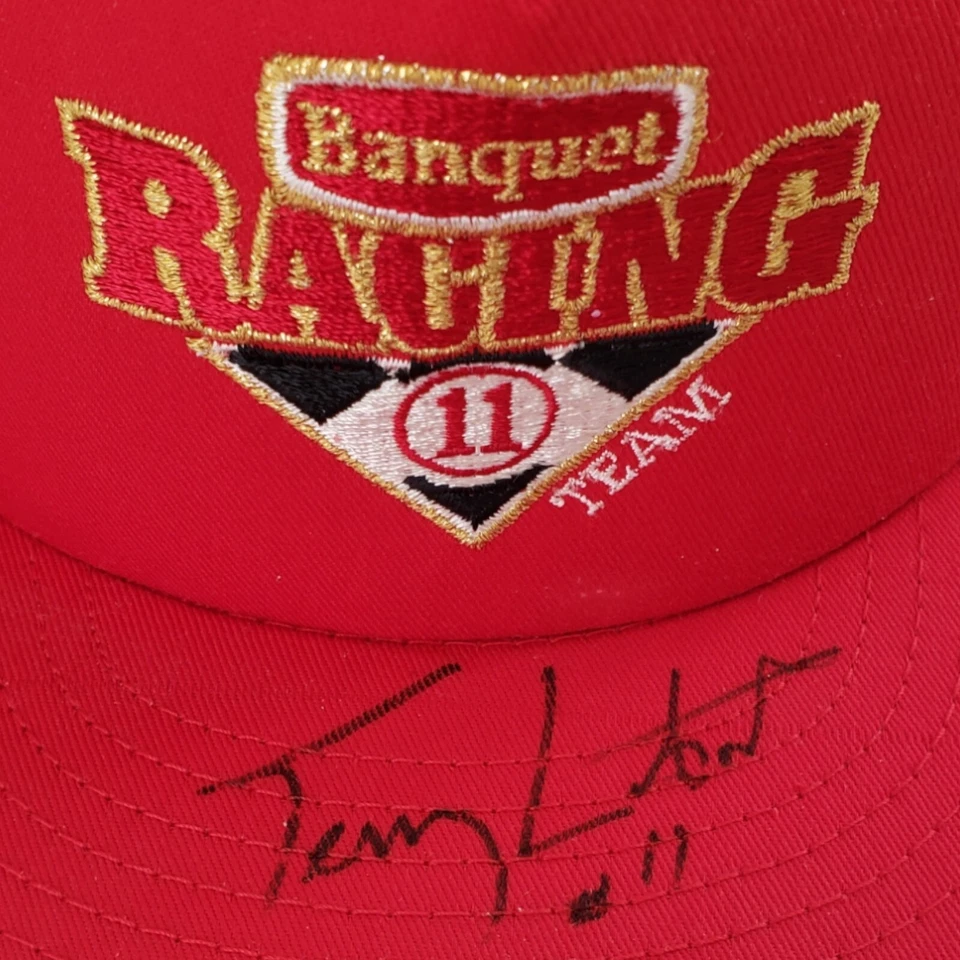 Vintage 80s Banquet Racing Terry LaBonte Signed NASCAR Trucker Hat NEW Rare - Image 2 of 4