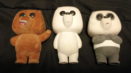Funko Pop We Bare Bears Flocked Grizzly Panda Ice Bear Barnes & Noble Exclusive