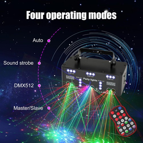 21 Eyes Party Disco DJ Strobe Stage Sound Activated Laser Light Kit RGB LED - Picture 5 of 7