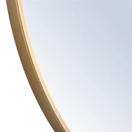 Elegant Decor Eternity 48" Round Metal Frame Mirror in Brass - Picture 7 of 10