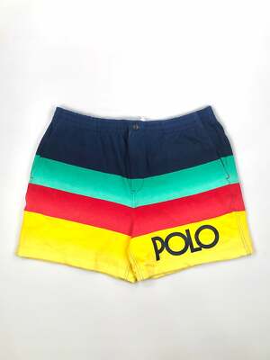 NWT POLO RALPH LAUREN 6-INCH STRIPED FLEECE SHORTS