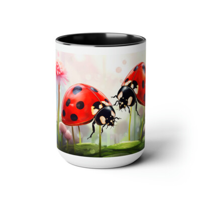 Lady Bugs Dream Scene Beautiful Fun Gift idea Mom Dad Love Coffee Mugs 15oz #47