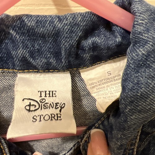 Vtg Disney Store Denim Jean Jacket Kids Embroidered Mickey Mouse Blue Small - Picture 4 of 5