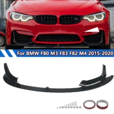 MP Style Front Bumper Lip Splitter For BMW M3 F80 M4 F82 F83 2015-20 Gloss Black