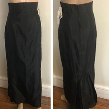 vtg DEADSTOCK Scott McClintock Black Formal Maxi Skirt Sz 4 NWT Made in USA