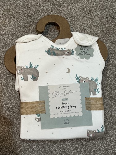 Stacey Soloman 1 Tog Bear Baby Sleeping Bag 0-6 Months Baby Xmas Stocking Filler