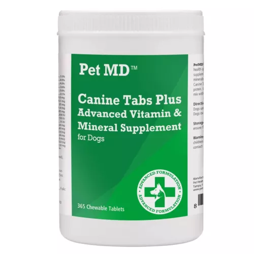 Pet MD - Canine Tabs Plus 365 Count - Advanced Multivitamins for Dogs - Natu...