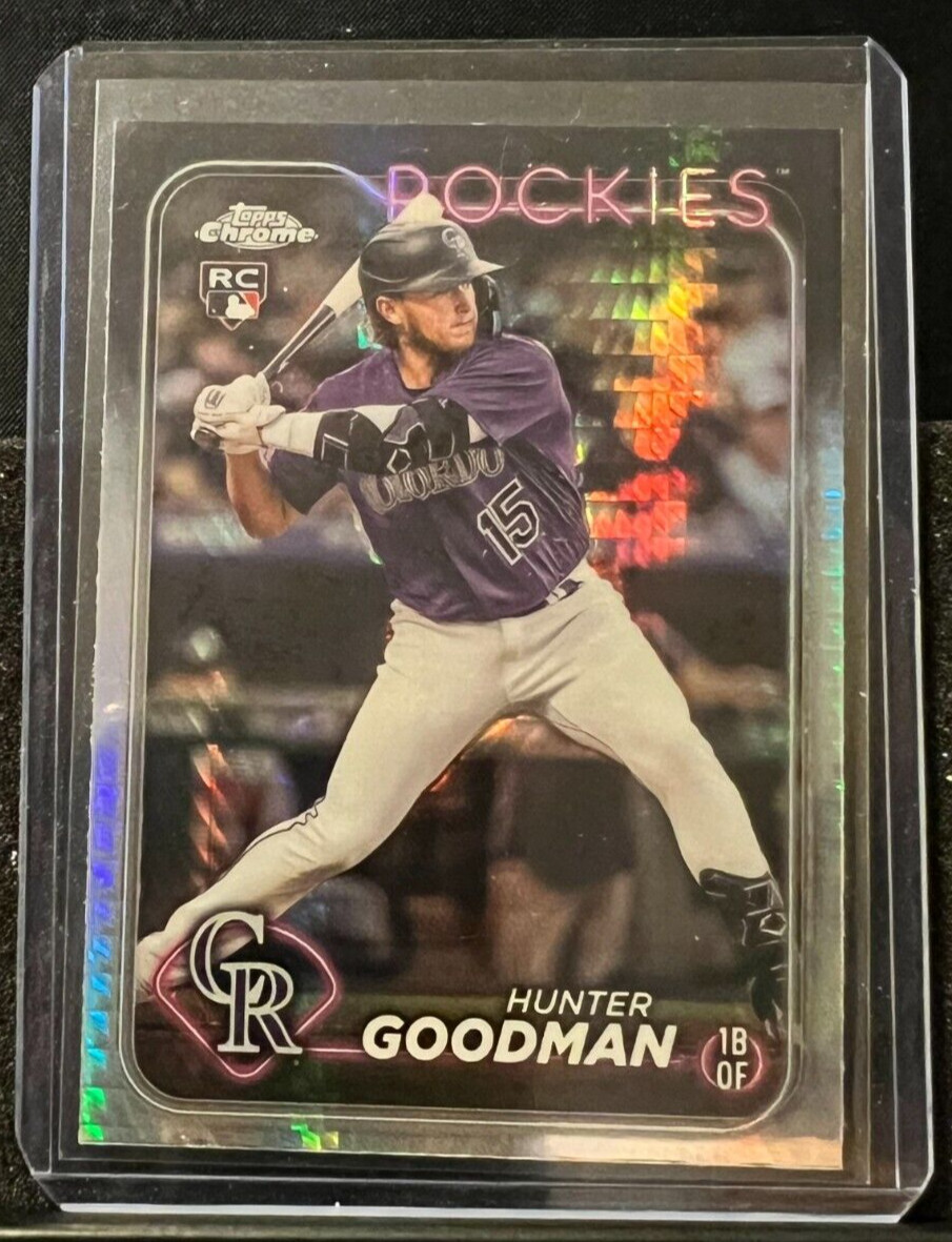 Hunter Goodman RC 2024 Topps Chrome - Prism Refractor - #99 - Rockies