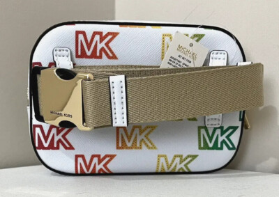 ndmi 様新品 マイケルコース L/XL ベルトバッグ バニラ 白 ウエスト ndmi 様新品 マイケルコース L/XL ベルトバッグ バニラ 白