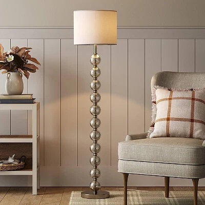 Mercury glass stacked sale ball floor lamp