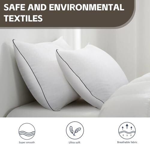  Bed Pillows for Sleeping 4 Pack,Size Cooling Pillows Set Standard White(4pack)