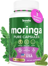 Kwala Pure Moringa Capsules, 90 Capsules, 3-Month Supply