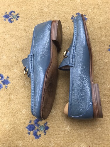 Gucci Mocasines Zapatos de Cuero Horsebit 1953 Cuero Azul Para Hombres Reino Unido 9 EE. UU. 9,5 UE 43 - Imagen 8 de 13