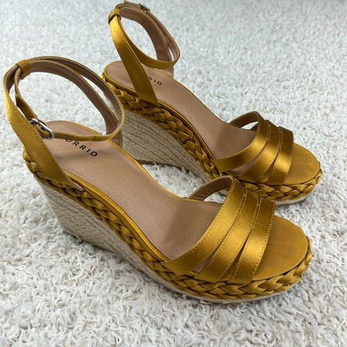 mustard yellow wedge