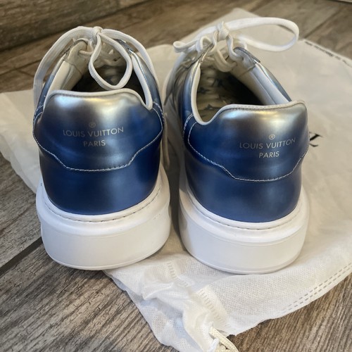 Zapatillas LOUIS VUITTON Beverly Hills Azul Cromo Monograma Talla 11 Sin Plantilla Raras - Imagen 6 de 14