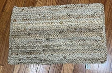 Domain Rustic Natural Hand Braided Rectangle Jute Placemats Heat Resistant VHTF