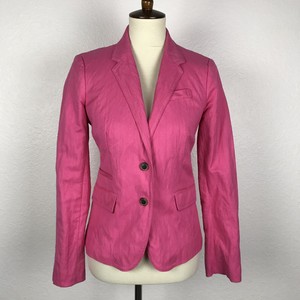 J-Crew-Schoolboy-Pink-Fitted-Lined-Jacket-Coat-Blazer-Sz-4