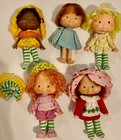 Lot of 5 Vintage 1980's Strawberry Shortcake Dolls Figures