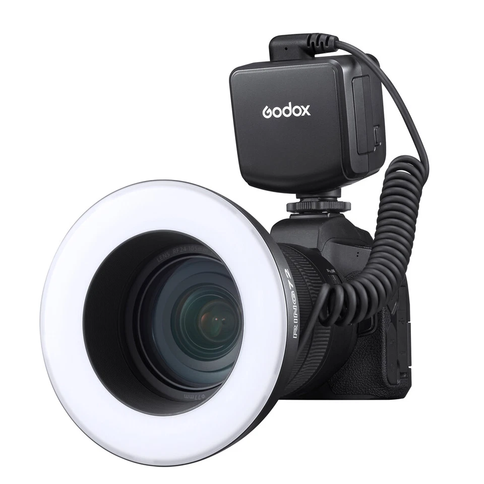 US Godox Ring72 Macro LED Ring Light With 8 Adapter Ring For Canon Nikon Sony - Image 3 of 4