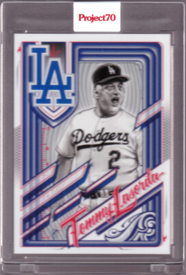 Tommy Lasorda LA Dodgers Art by Mister Cartoon 2021 Topps
