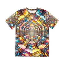 All Over Print T Shirt Kaleidoscope Optical Illusion Psychedelic DMT Trip Mirror