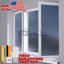 *36"x48" Gray Frosted Film Glass Home Bathroom Window Security Privacy Sticker