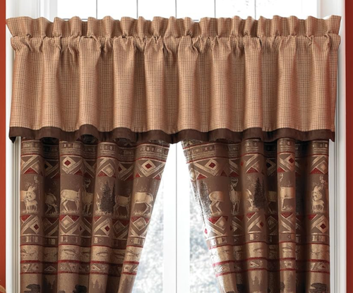 CUSTOM LISTING Croscill PONDERA Drapes Valance 5PC Set Red Bronze