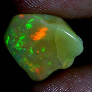 Multi Fire Play Of Color Ethiopian Opal Selectite Polished Natural Rough JGems01