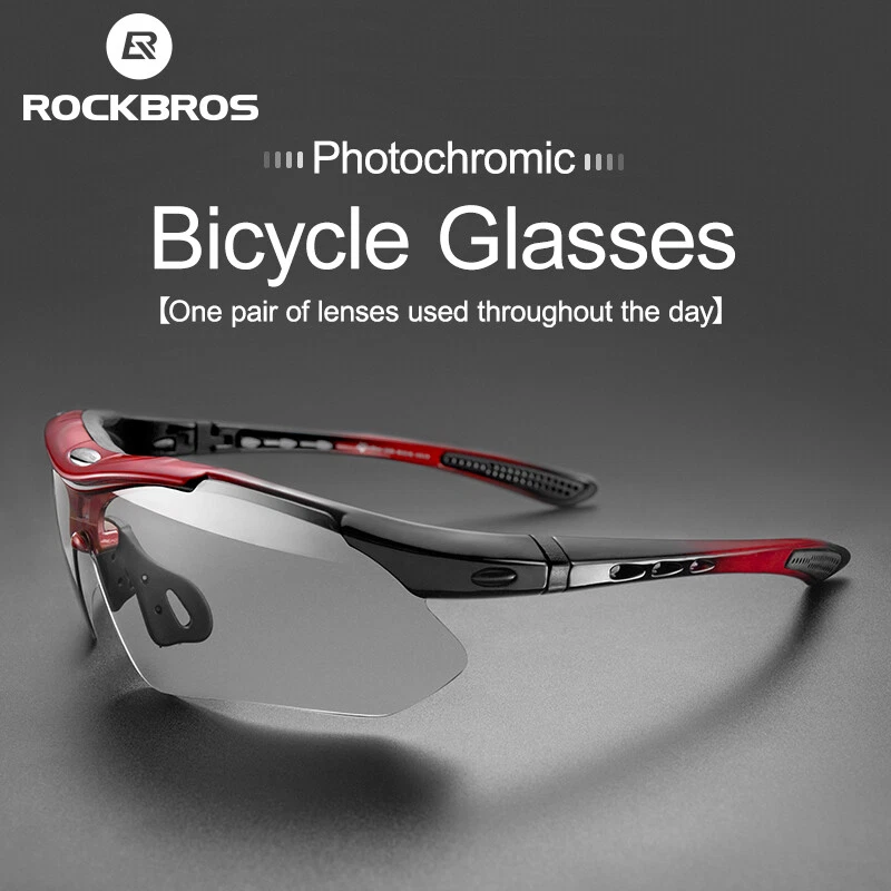 ROCKBROS Bike Photochromic Sunglasses UV400 MTB Cycling Glasses Outdoor Sport - Image 3 of 4