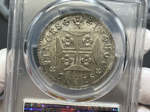 🇵🇹 Portugal Queen Maria II Cruzado 400 Reis Silber 1835 PCGS MS63 TÖNUNG !!! - Bild 5 von 11